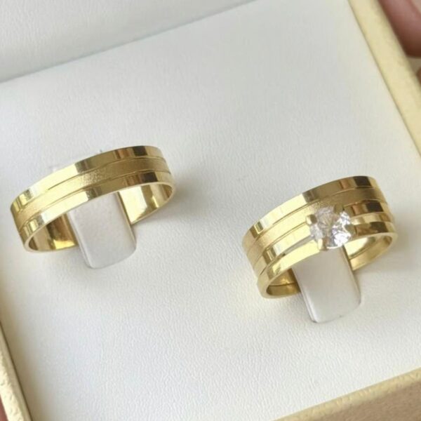 ALIANÇA DE OURO 18K - VIBE