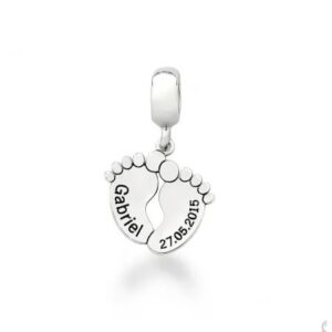 BERLOQUE DOIS PEZINHOS PERSONALIZADOS - PRATA 925