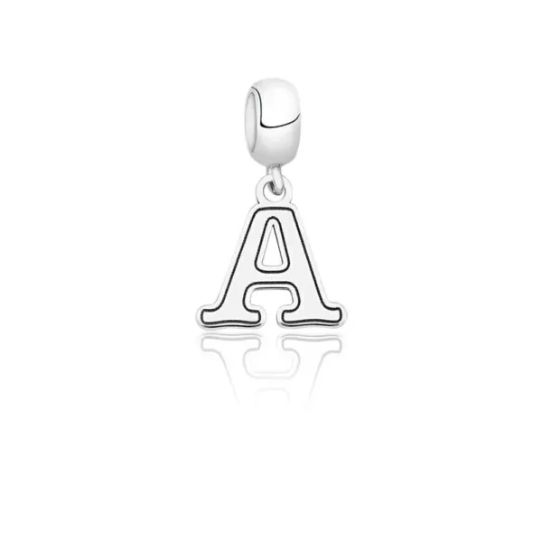 Berloque prata - personalizado com letras
