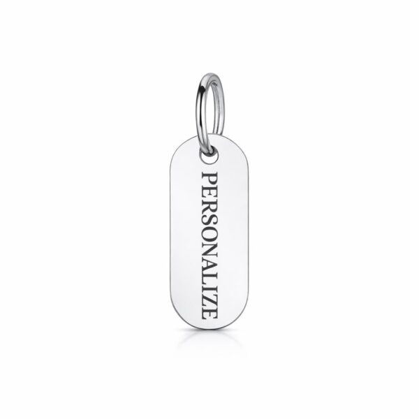Pingente placa retangular - 15x5 - prata 925
