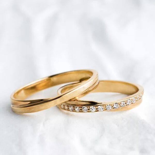 ALIANÇA DE CASAMENTO EM OURO 3MM LIBRA